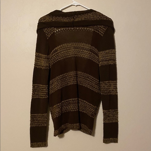 ❄️Brown Striped Women's Sweater - Picture 2 of 4